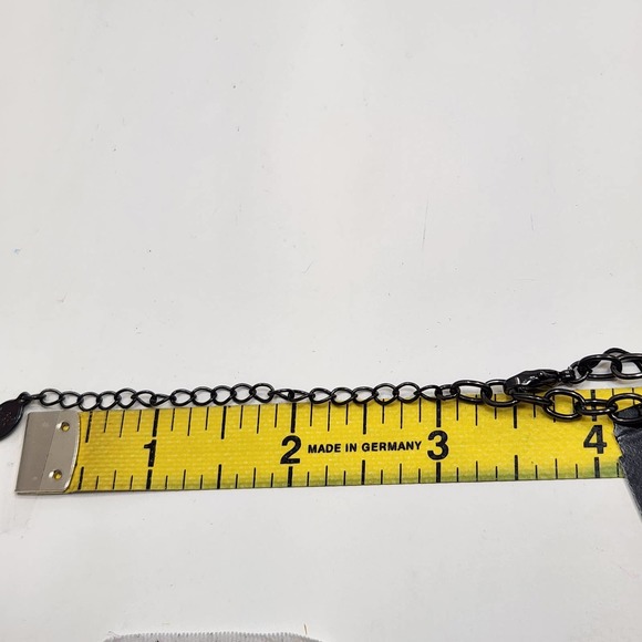 Cookie Lee Wood Shell Bead Long Black Chain Necklace Adjustable Costume Jewelry - Picture 5 of 6